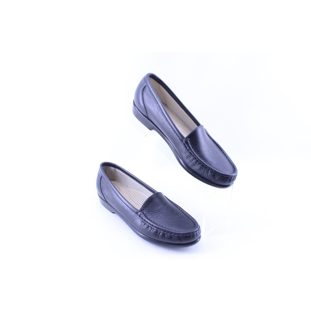 SAS Shoes Womensโ 7.5 S Simplify Casual Comfort Slip On Loafer Black Leather